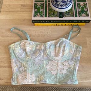 American Threads Lace Bustier Top